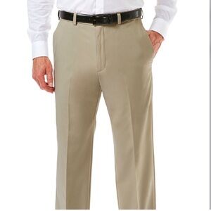 Haggar Classic Beige Dress Pants for Men